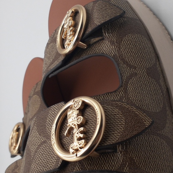 Coach Gable Signature Double Buckle Sandals Size 8B - Picture 3 of 12